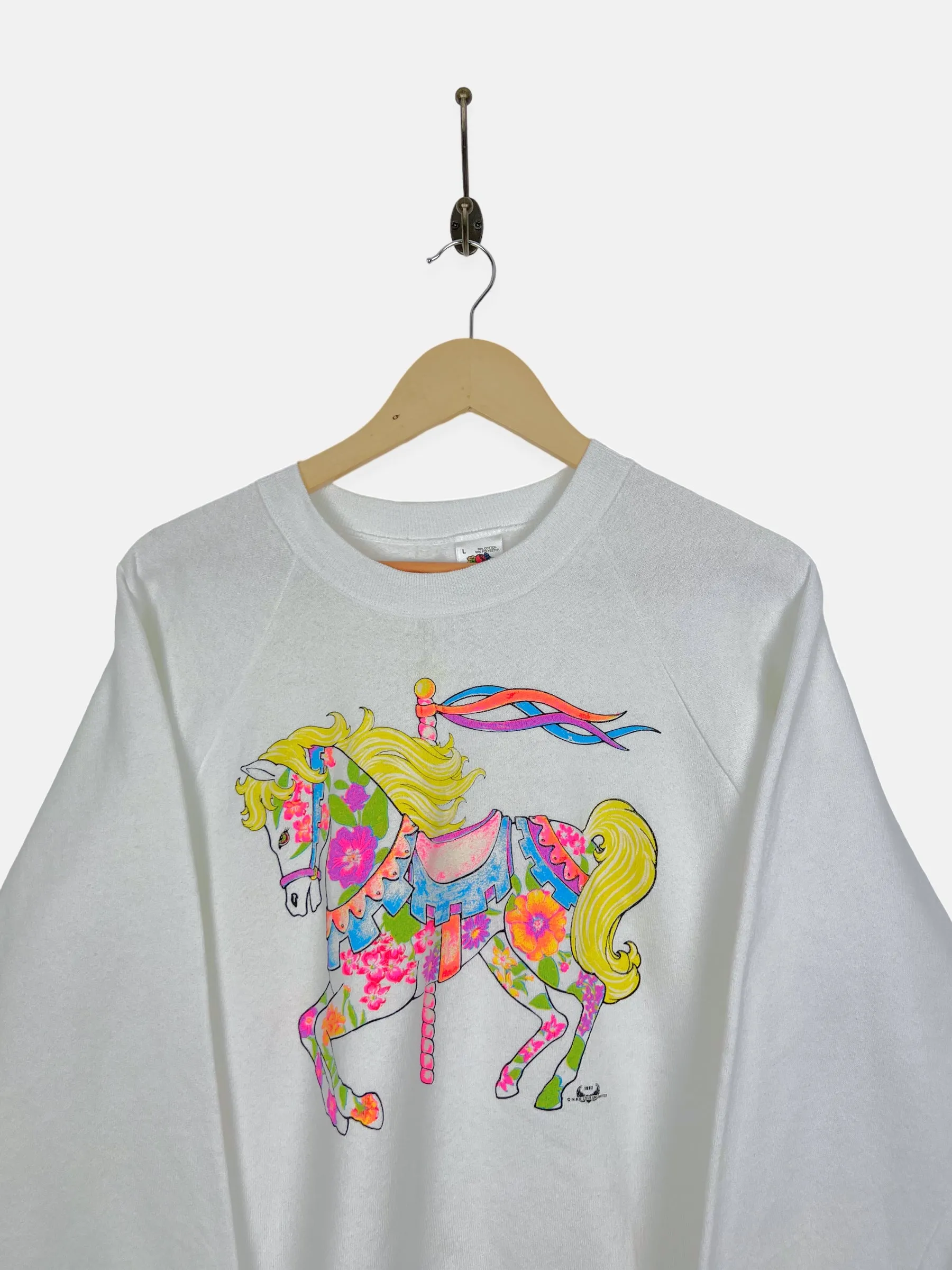 1992 Colourful Pony USA Made Vintage Sweatshirt Size 8