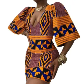 2024 New Deep V-Neck Flare Dress