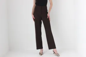 90s Minimal Chocolate Relaxed, Wide Leg Trousers