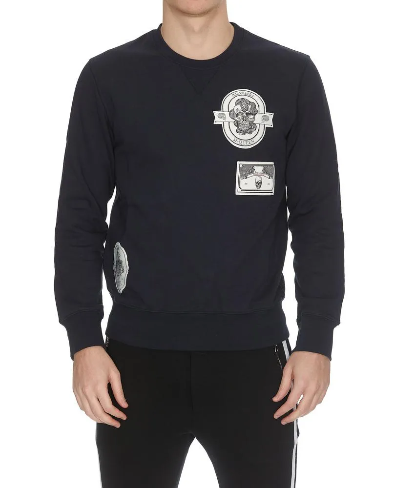 Alexander McQueen Patch Detail Crewneck Jumper