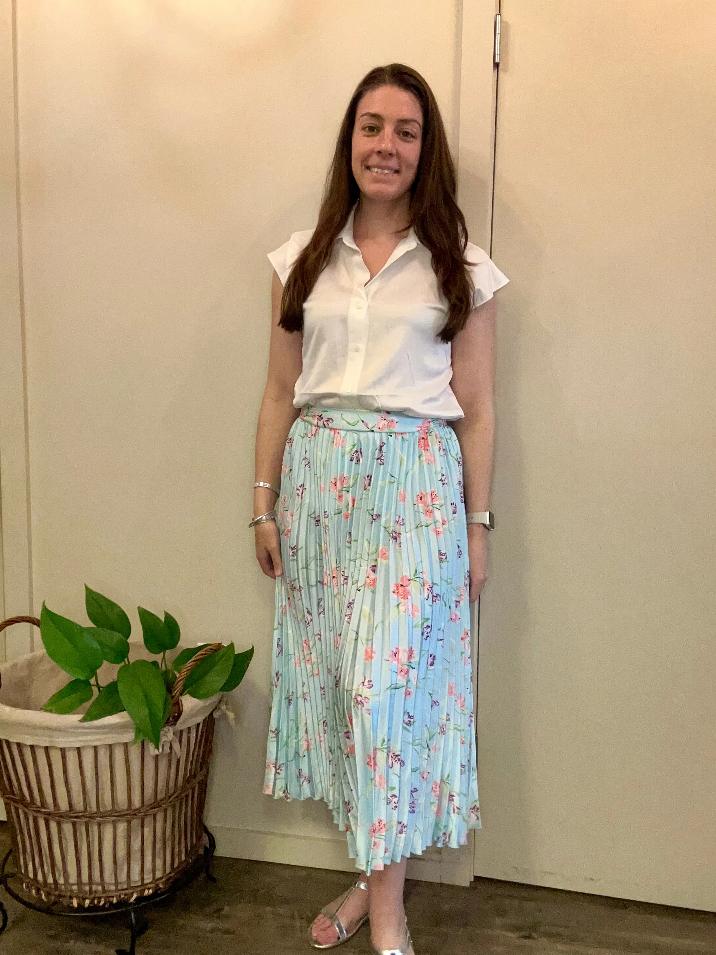 Angeleye - Crystal Pleated Pull-On Skirt