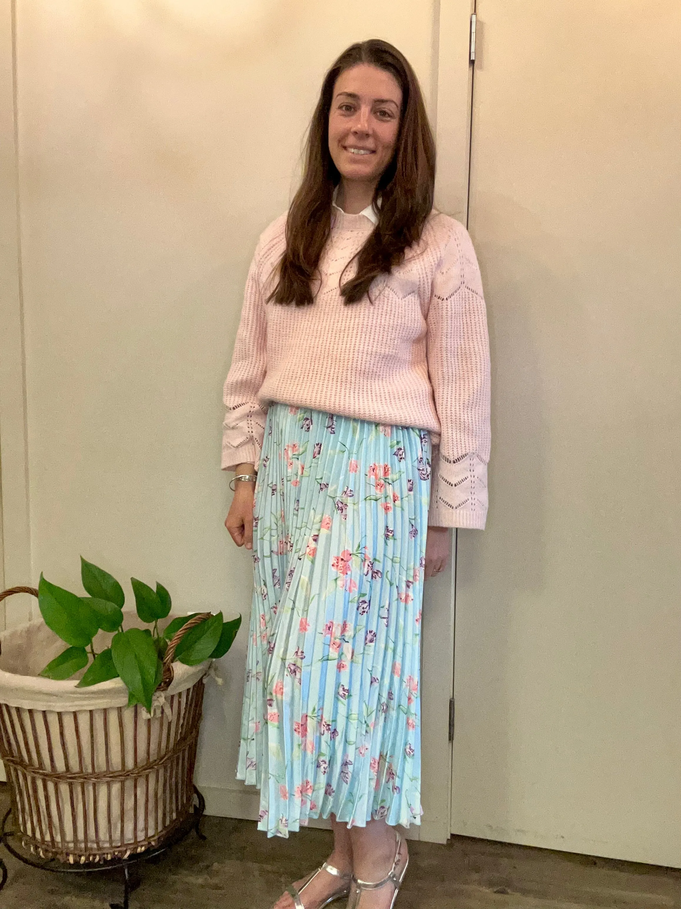 Angeleye - Crystal Pleated Pull-On Skirt