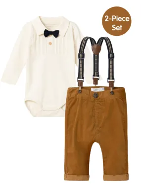 Baby Boy 2-Piece Corduroy Pants with Body Top
