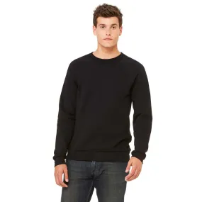 Bella   Canvas Unisex Black Sponge Fleece Crew Neck Sweatshirt
