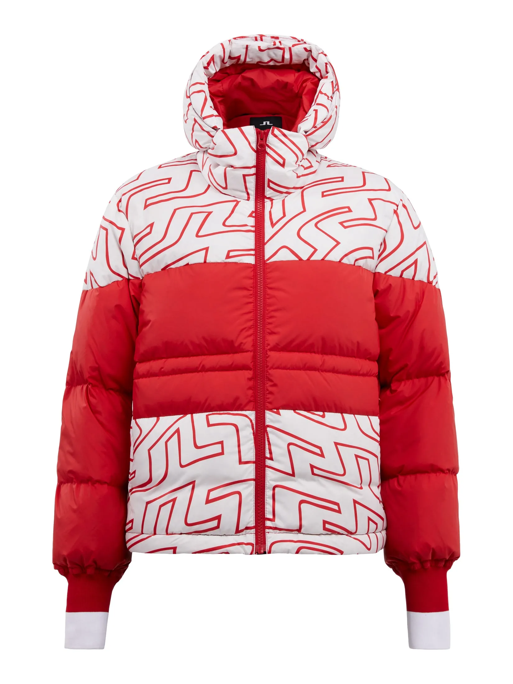 BLOCK DOWN JACKET PRINT / Bridge Swirl White