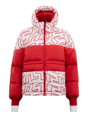 BLOCK DOWN JACKET PRINT / Bridge Swirl White