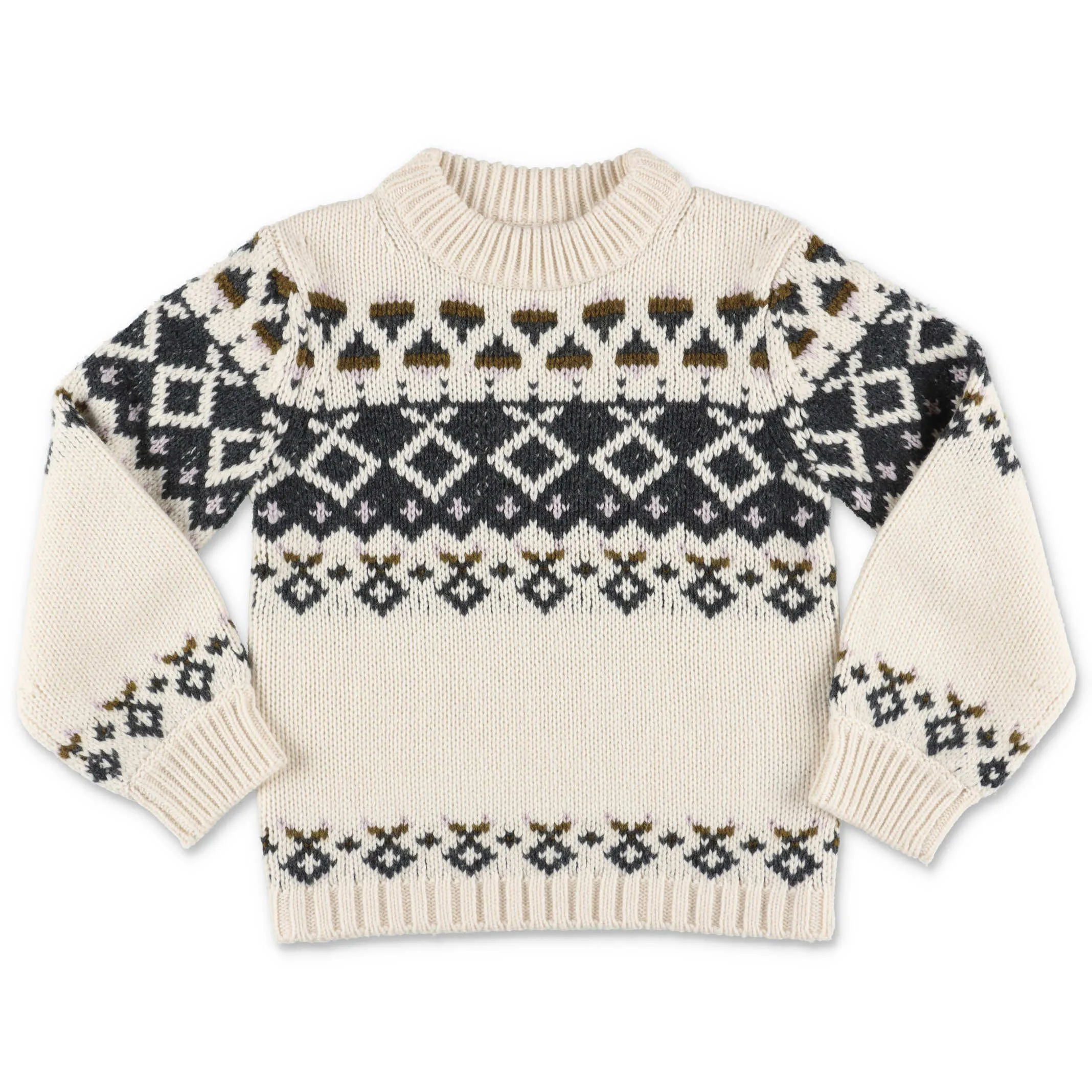 Bonpoint Intarisia Knit Crewneck Jumper