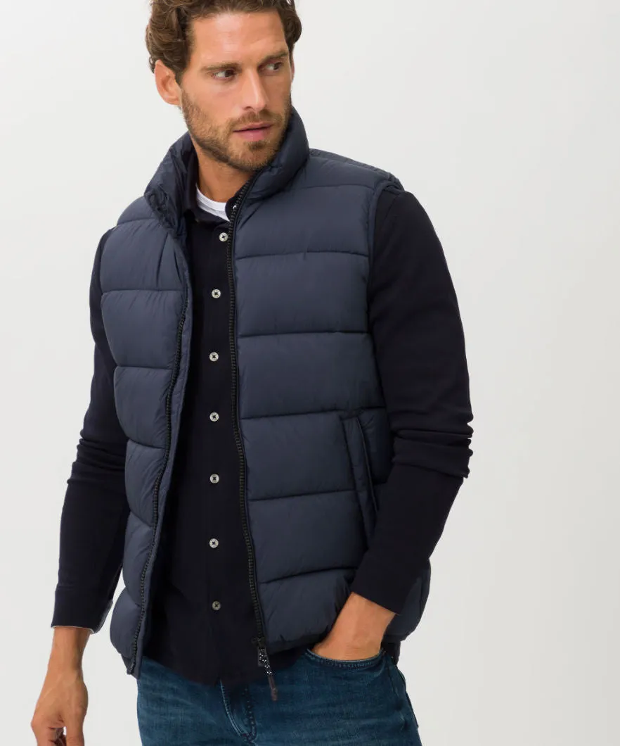 Brax Dante Zero Down Quilted Vest - Navy