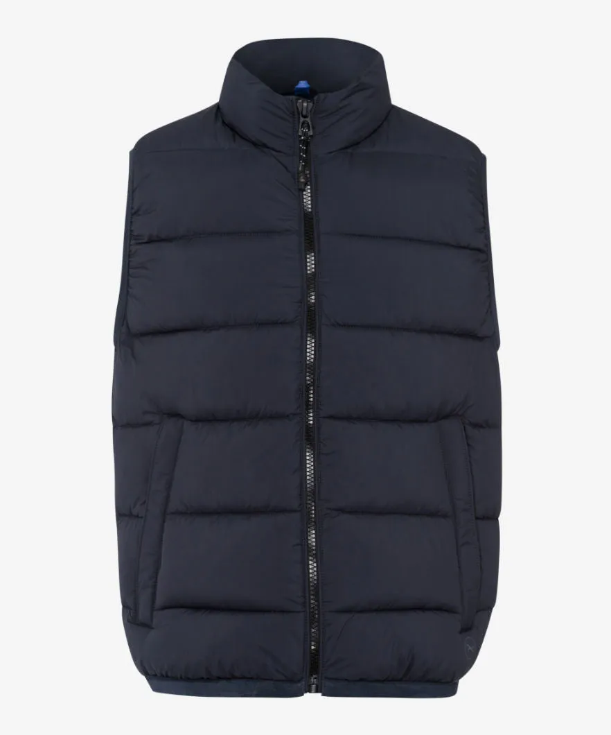 Brax Dante Zero Down Quilted Vest - Navy