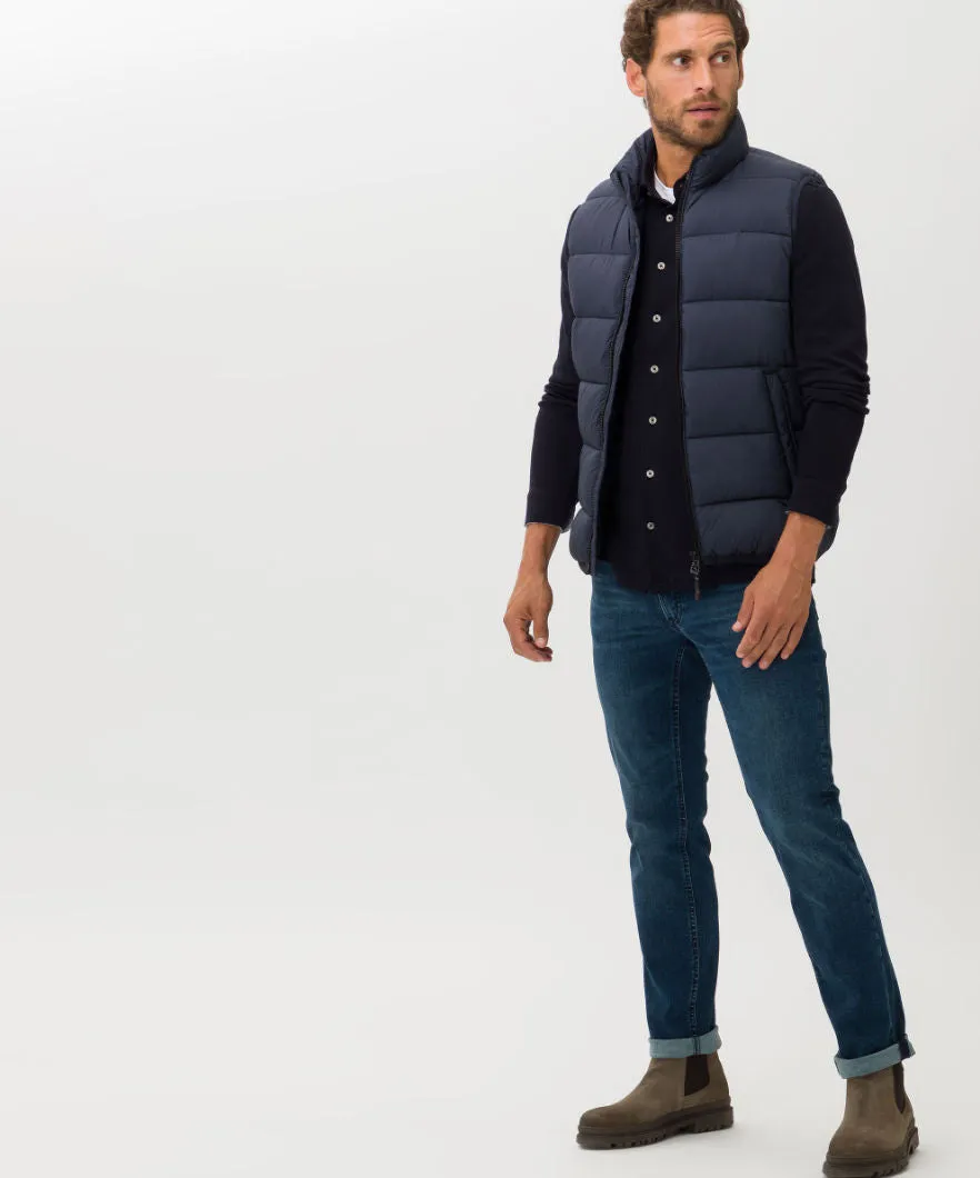 Brax Dante Zero Down Quilted Vest - Navy