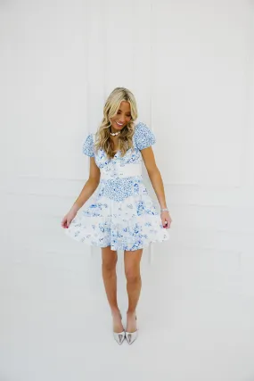 Brenna Mini Dress - Blue