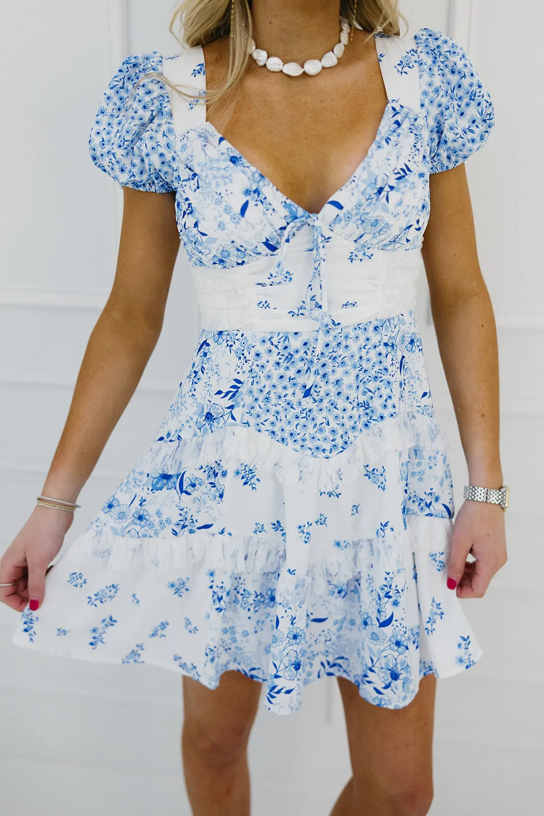 Brenna Mini Dress - Blue