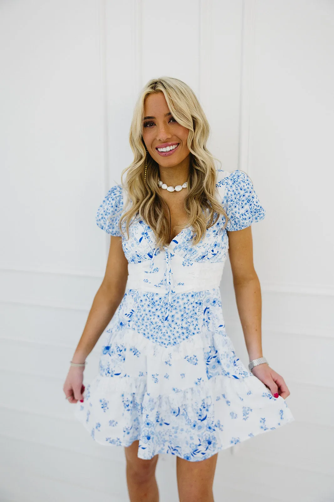 Brenna Mini Dress - Blue