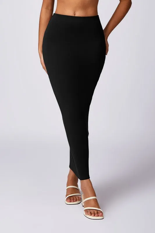 Casual Long, High-waisted, Hip-hugging Maxi Skirt