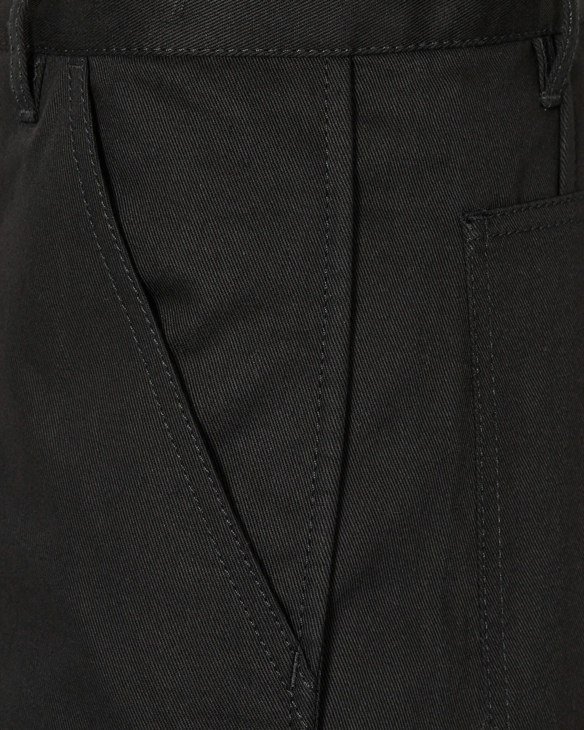 Cotton Twill Trousers Black