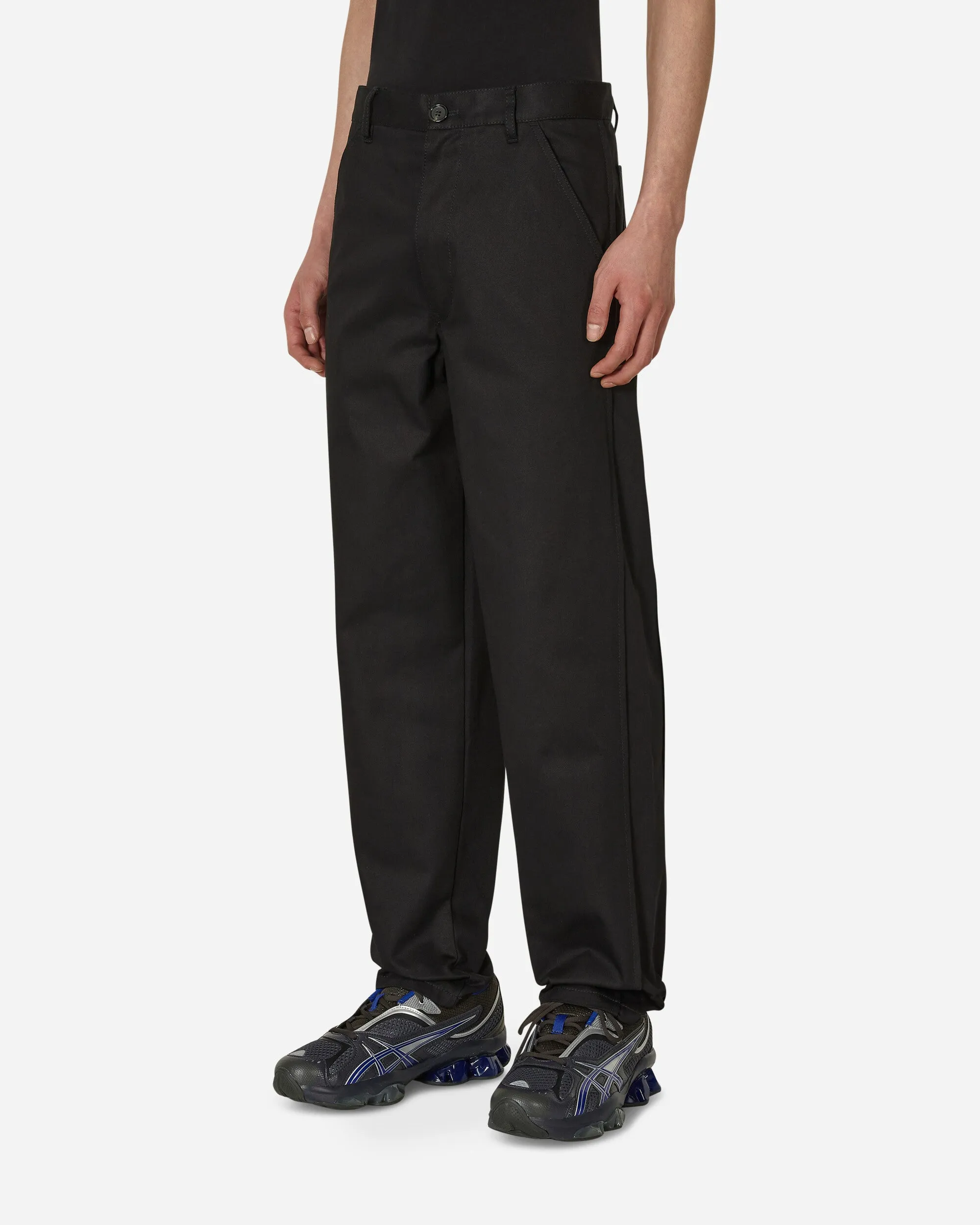 Cotton Twill Trousers Black