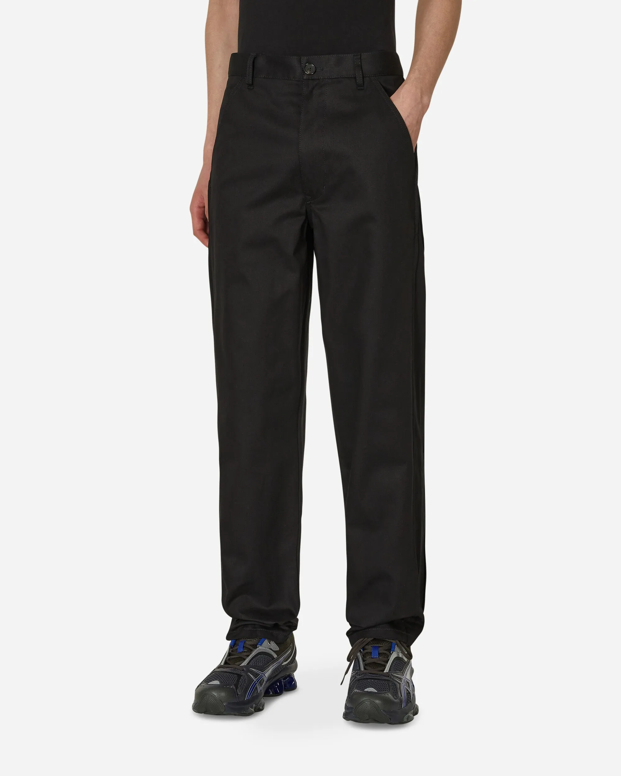Cotton Twill Trousers Black