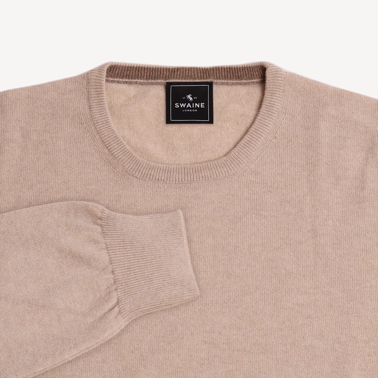 Crew Neck Jumper - Beige