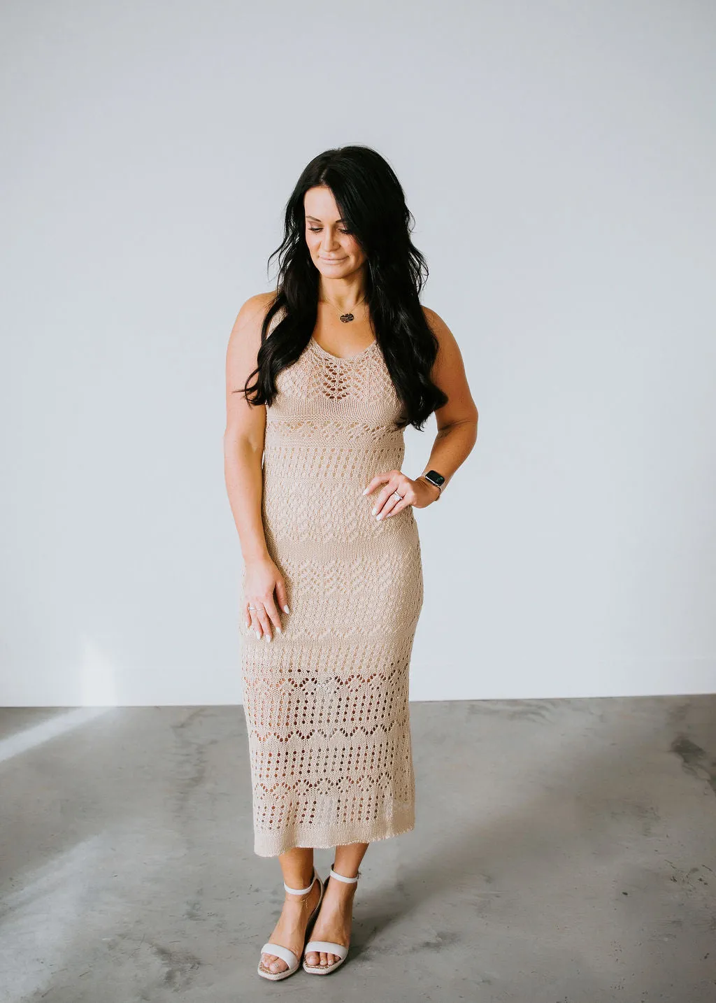 Dancing Dream Crochet Midi Dress
