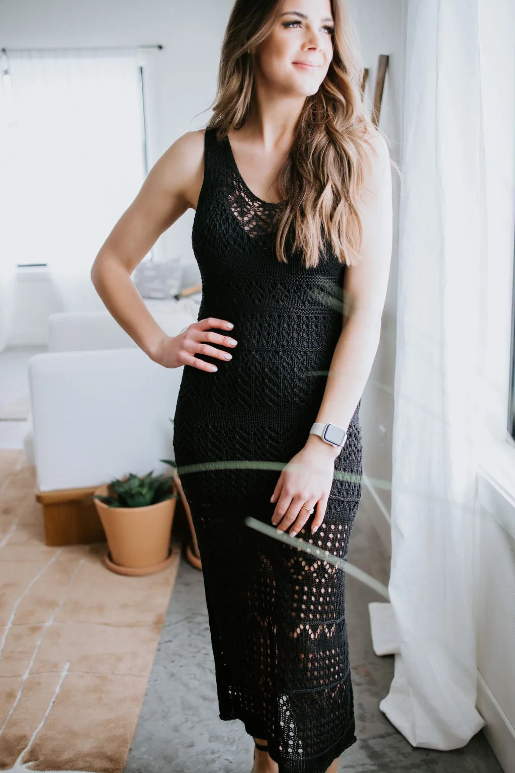Dancing Dream Crochet Midi Dress