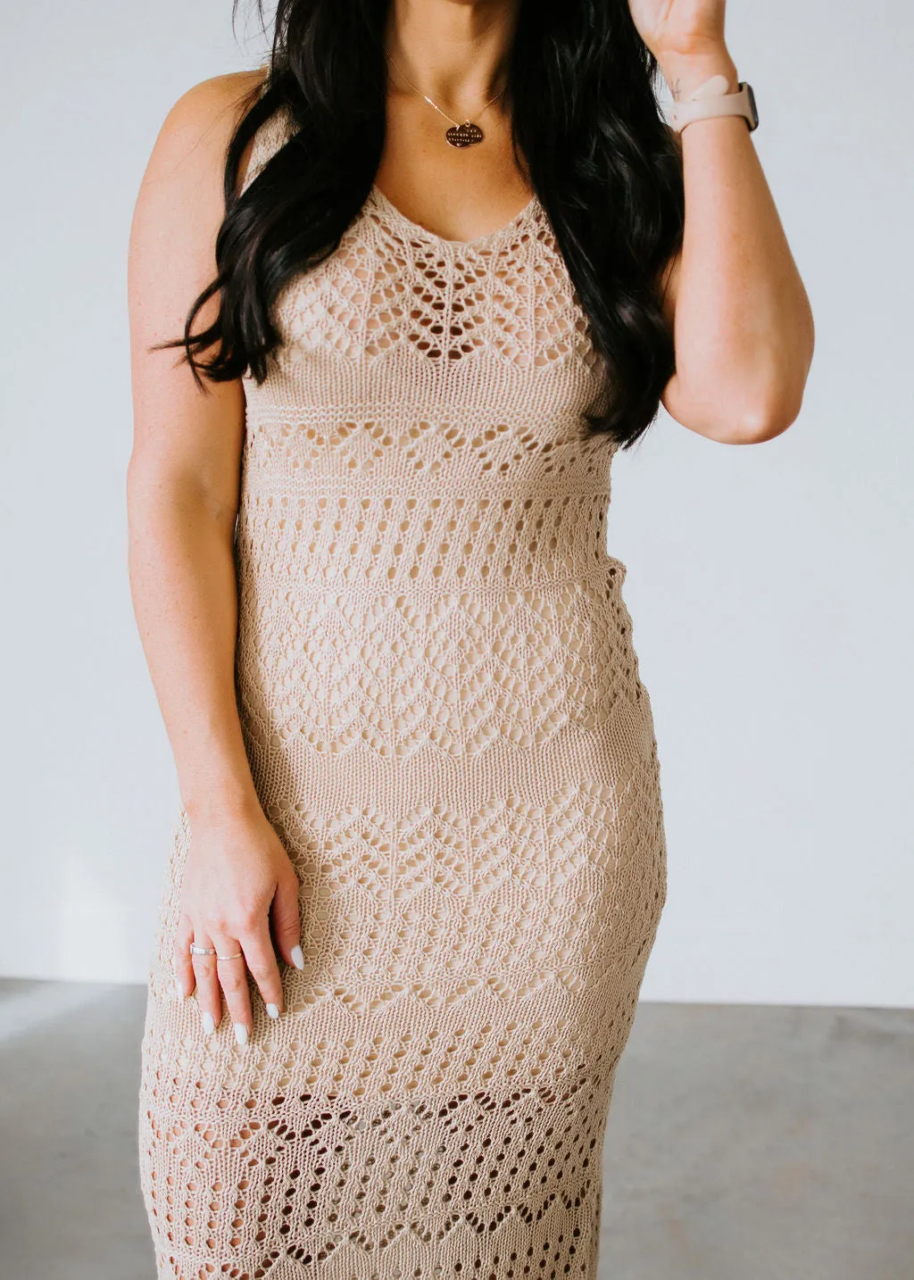 Dancing Dream Crochet Midi Dress