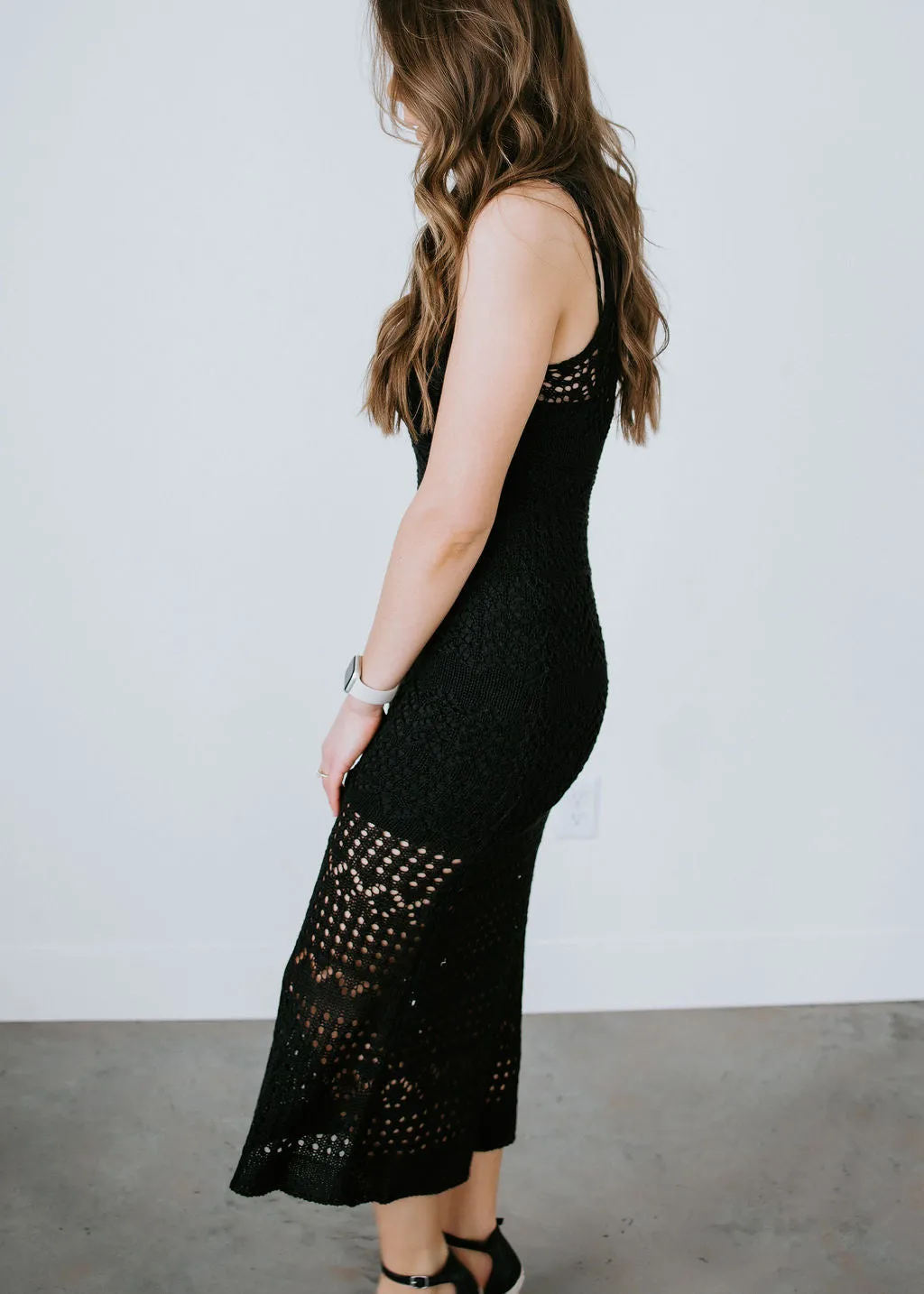 Dancing Dream Crochet Midi Dress