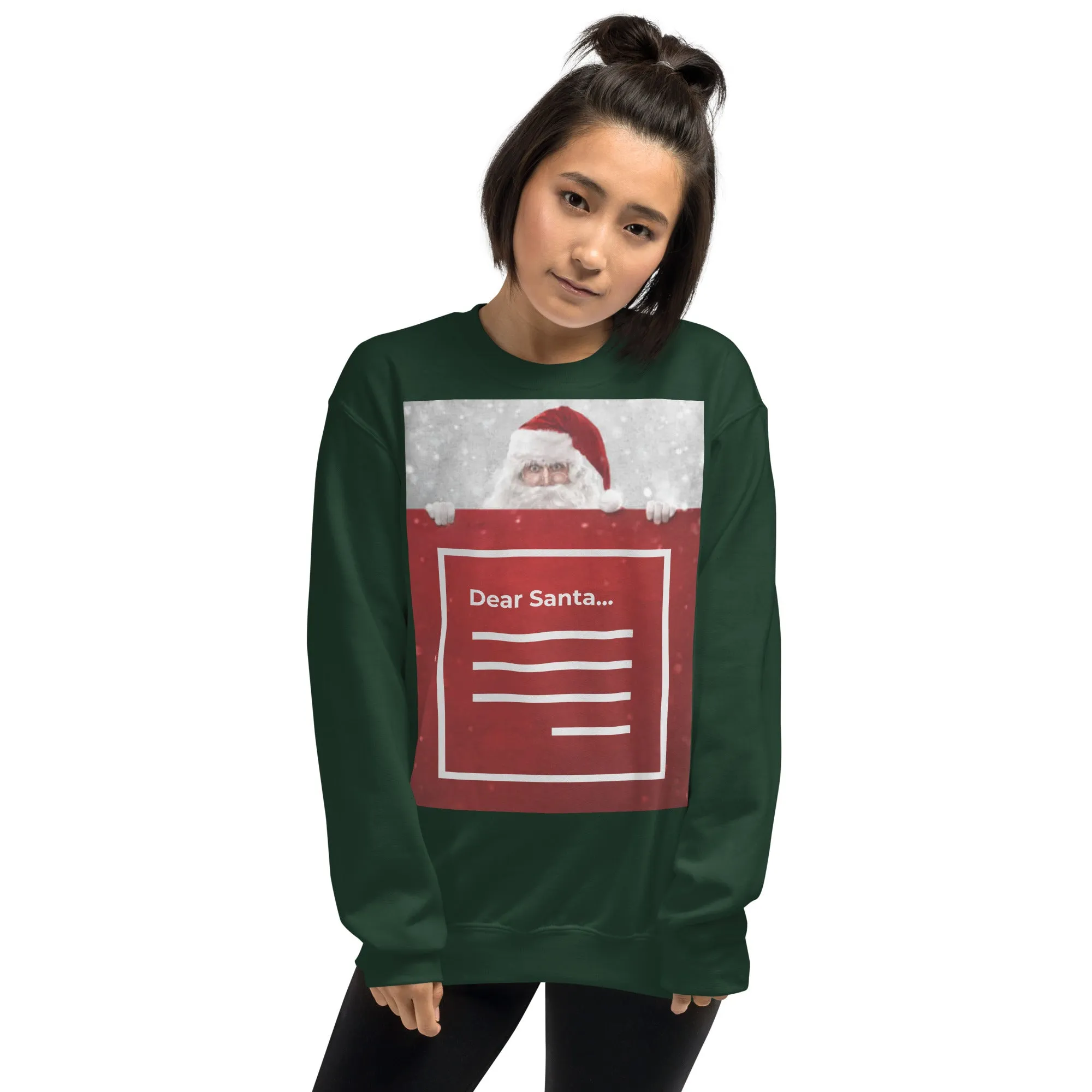 Dear Santa Christmas Sweatshirt (Glamourange Christmas Sweatshirt Womens)