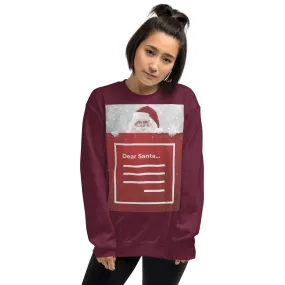 Dear Santa Christmas Sweatshirt (Glamourange Christmas Sweatshirt Womens)