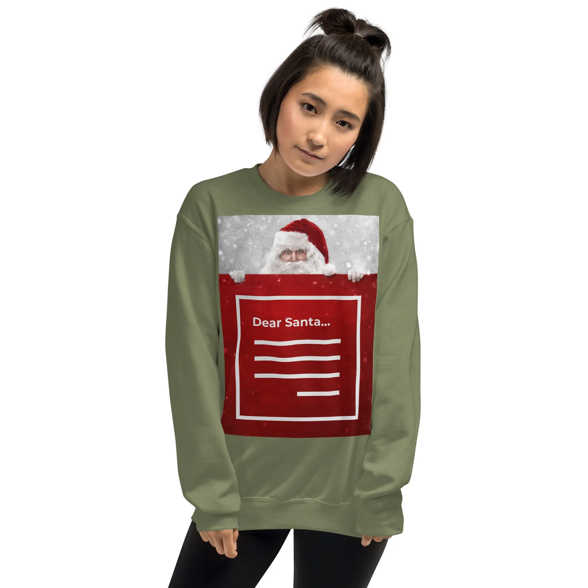 Dear Santa Christmas Sweatshirt (Glamourange Christmas Sweatshirt Womens)