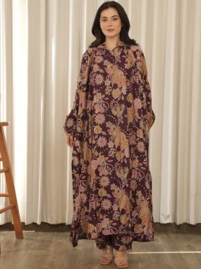 Floral Printed Regular Kurta With Trousers