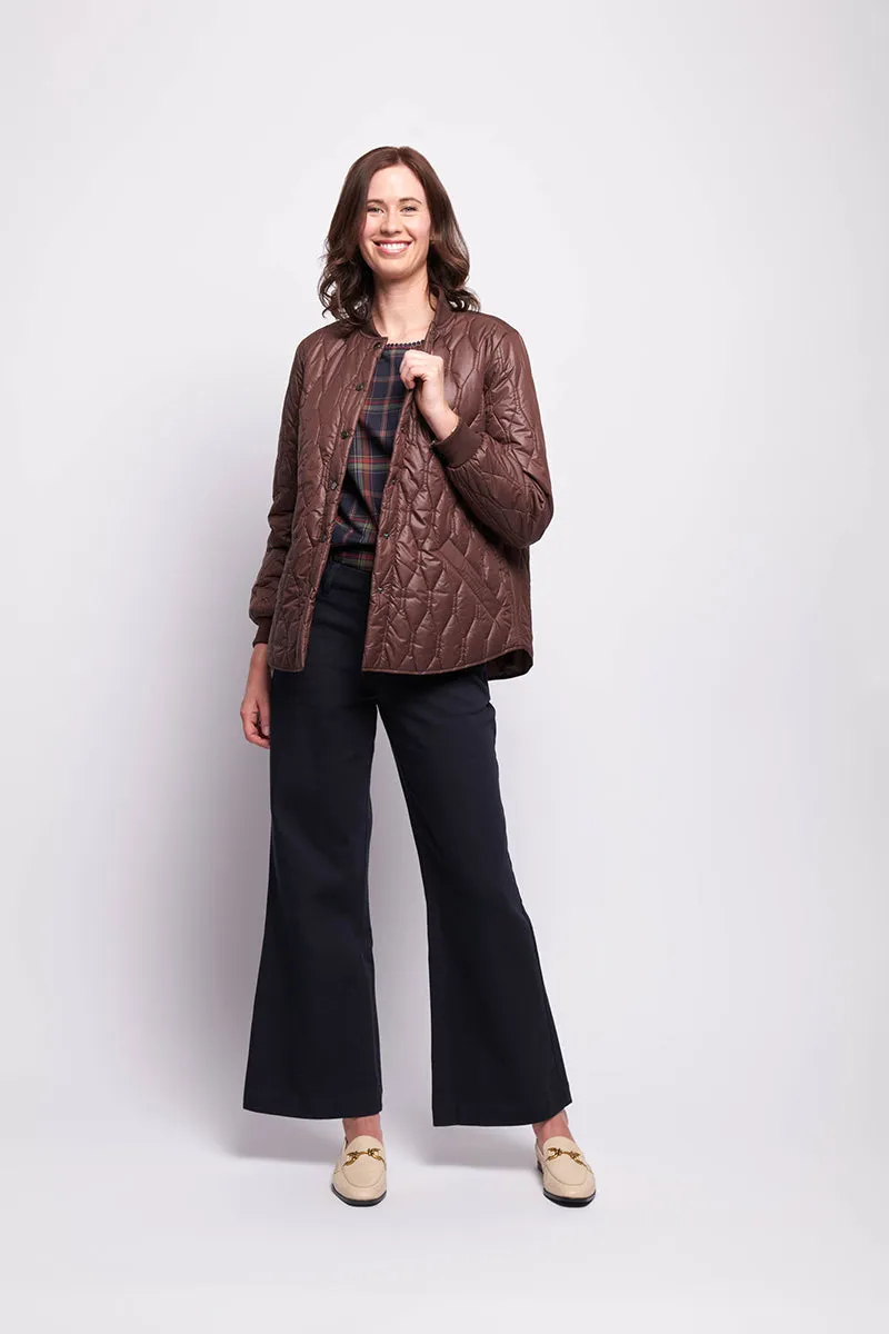 Foil Quilted Snap Jacket TP14439 - Bronze
