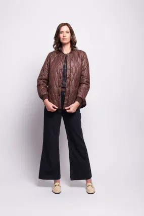 Foil Quilted Snap Jacket TP14439 - Bronze