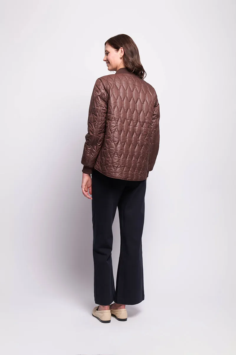 Foil Quilted Snap Jacket TP14439 - Bronze