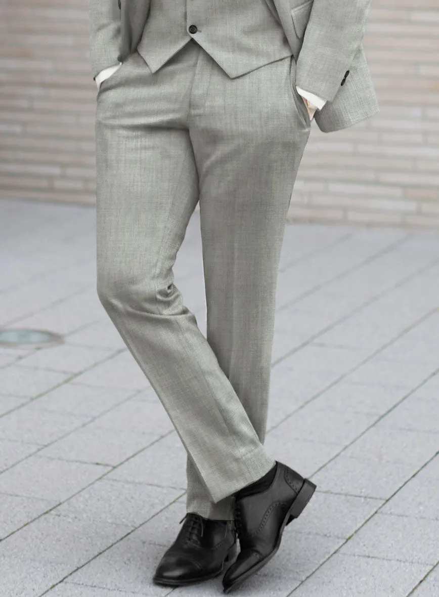 Fresco Light Gray Wool Pants