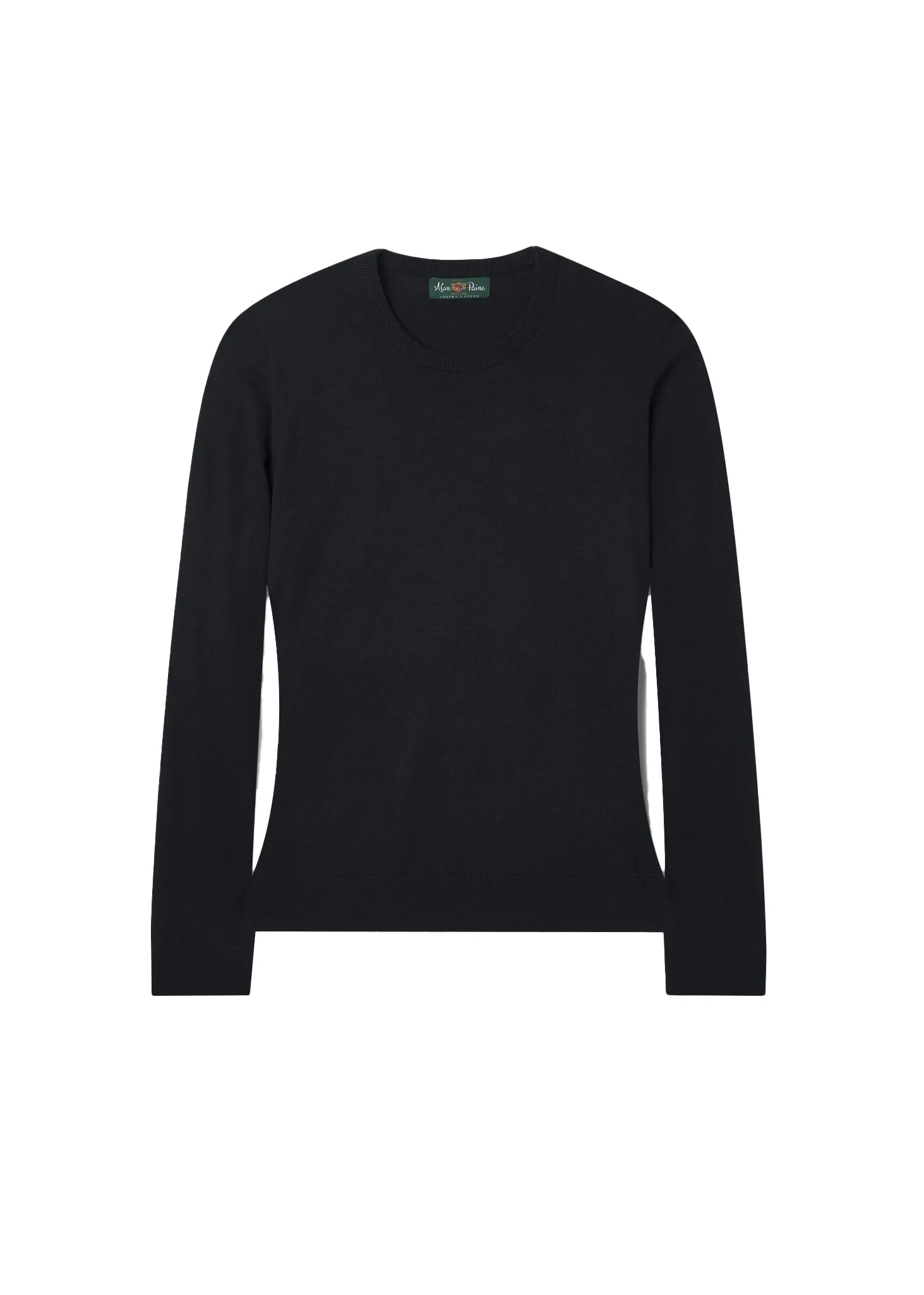 Freya Cotton Cashmere Crew Neck Jumper In Dark Navy
