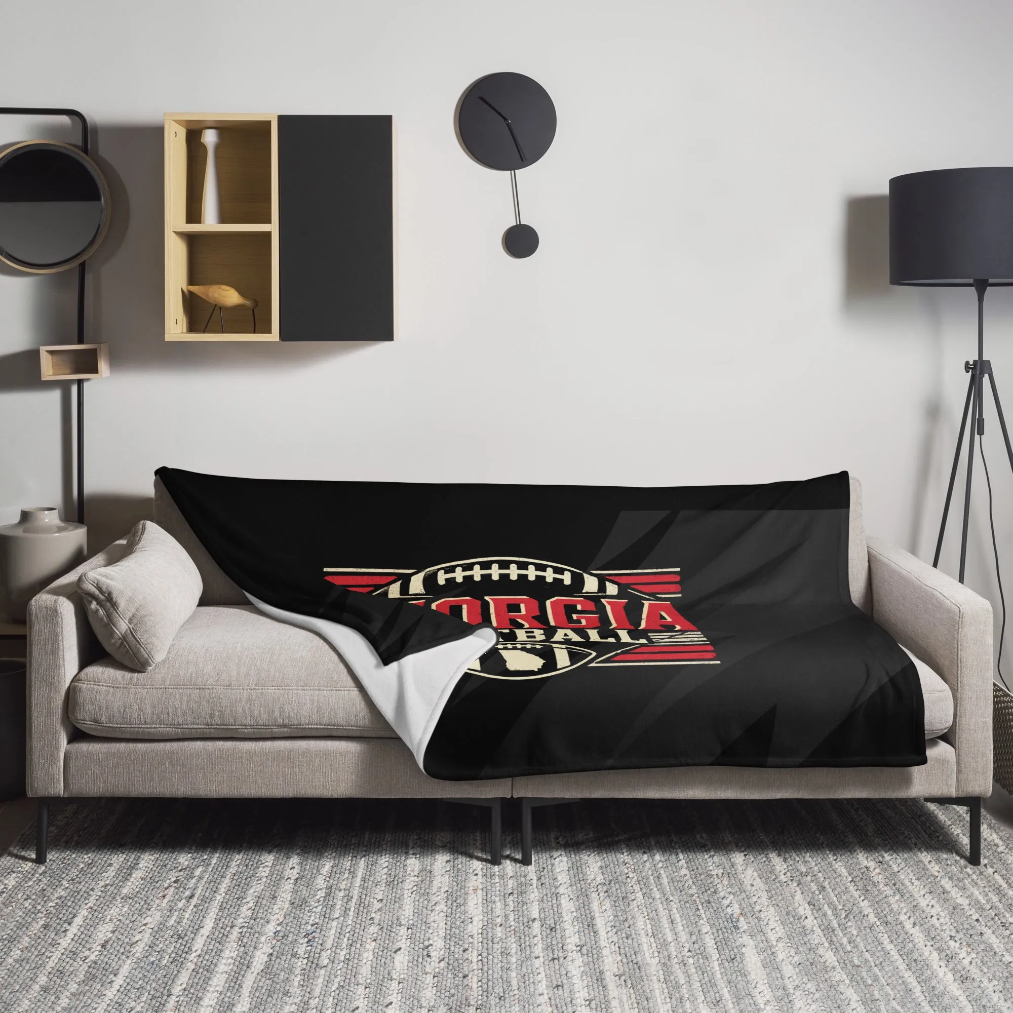 Georgia Football Throw Blanket