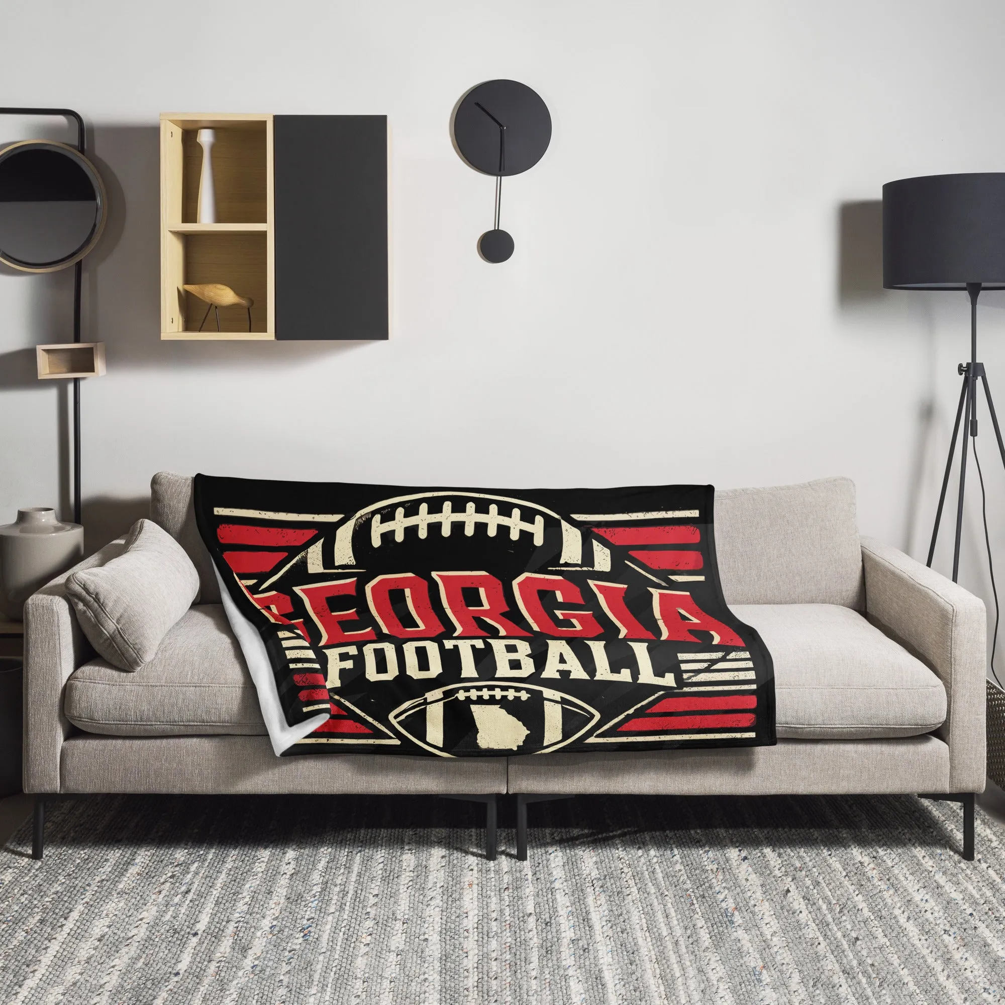 Georgia Football Throw Blanket