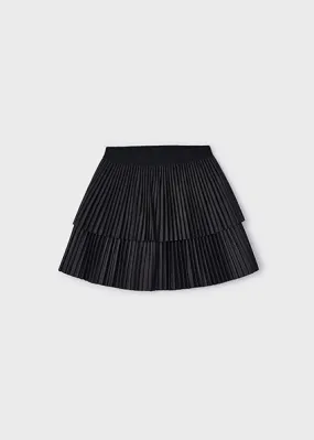 girls pleated coated skirt