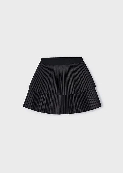 girls pleated coated skirt