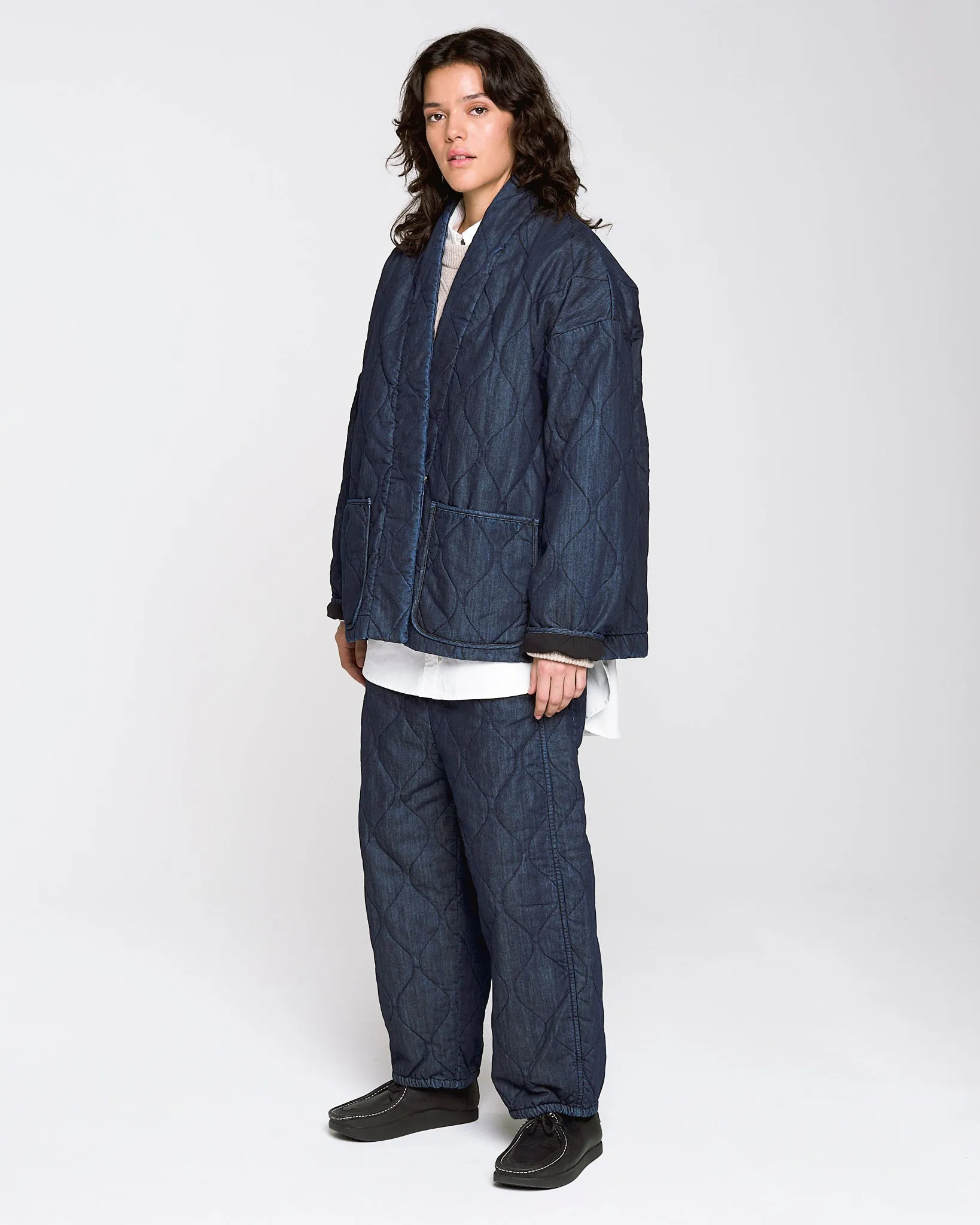 G.o.D Karate Pants Quilted Denim Indigo