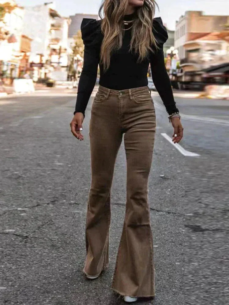 Grace - Flared Corduroy Trousers