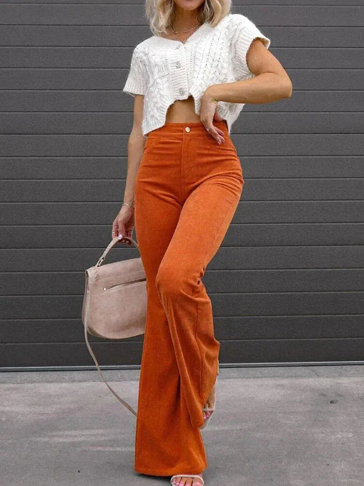 Grace - Flared Corduroy Trousers