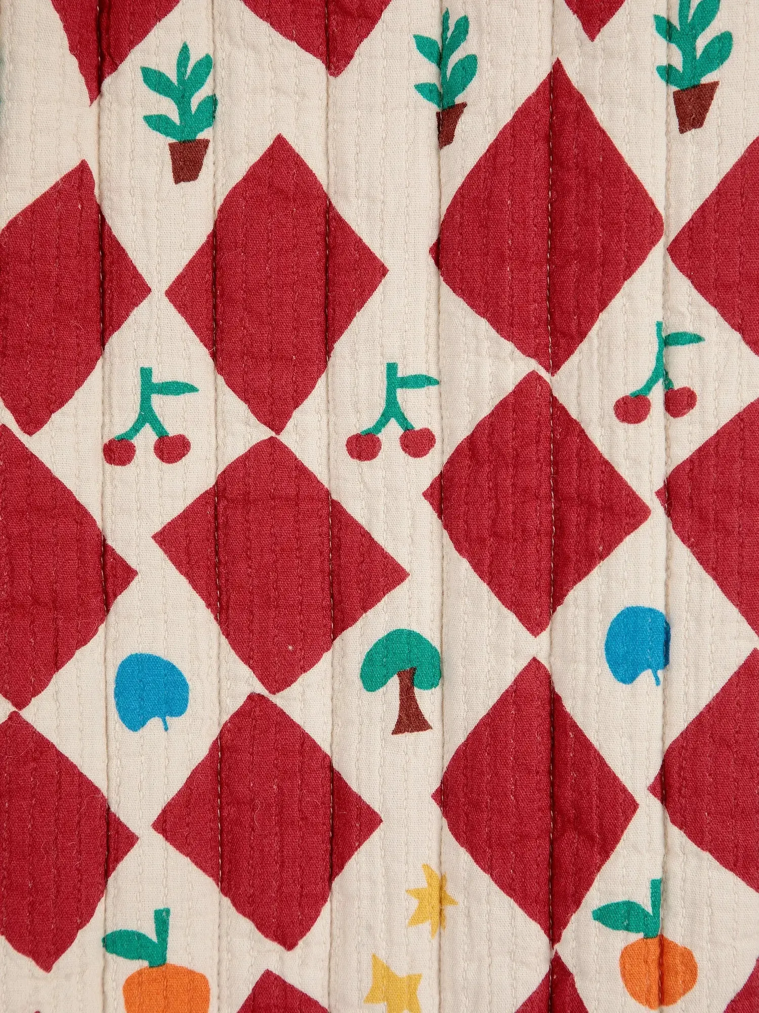 Harlequin all over quilted pants