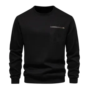 High Quality Cotton Sweatshirt for Men Zipper Pocket Mens Sweatshirts Casual Sport Men Clothing Pullover Men