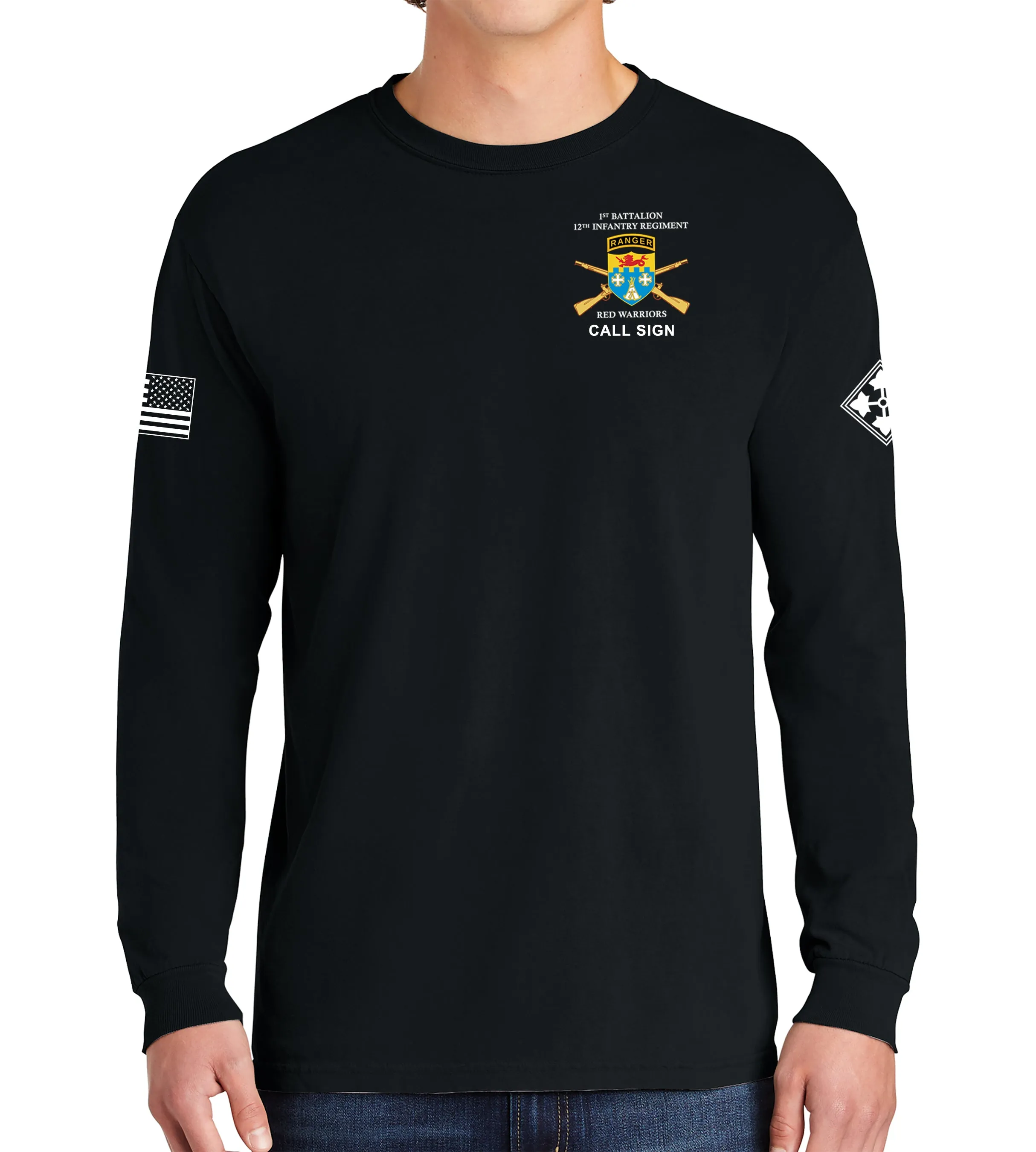 HQ Long Sleeve 50-50 Blend Unisex Shirt. This shirt IS approved for PT