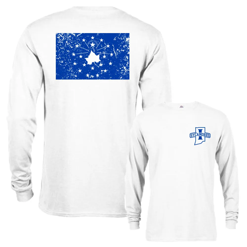 Indiana State University Sycamores School Flag Logo Long Sleeve T-Shirt