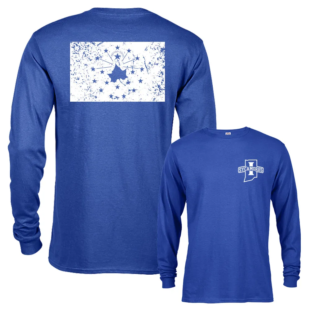 Indiana State University Sycamores School Flag Logo Long Sleeve T-Shirt