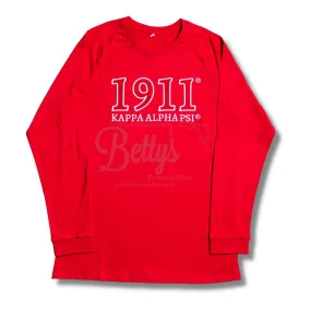 Kappa Alpha Psi ΚΑΨ 1911 Embroidered Long Sleeve T-Shirt