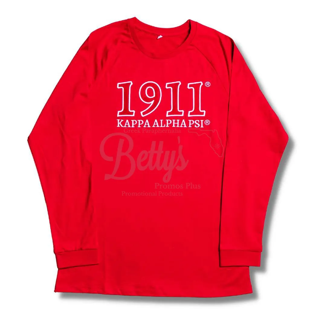 Kappa Alpha Psi ΚΑΨ 1911 Embroidered Long Sleeve T-Shirt