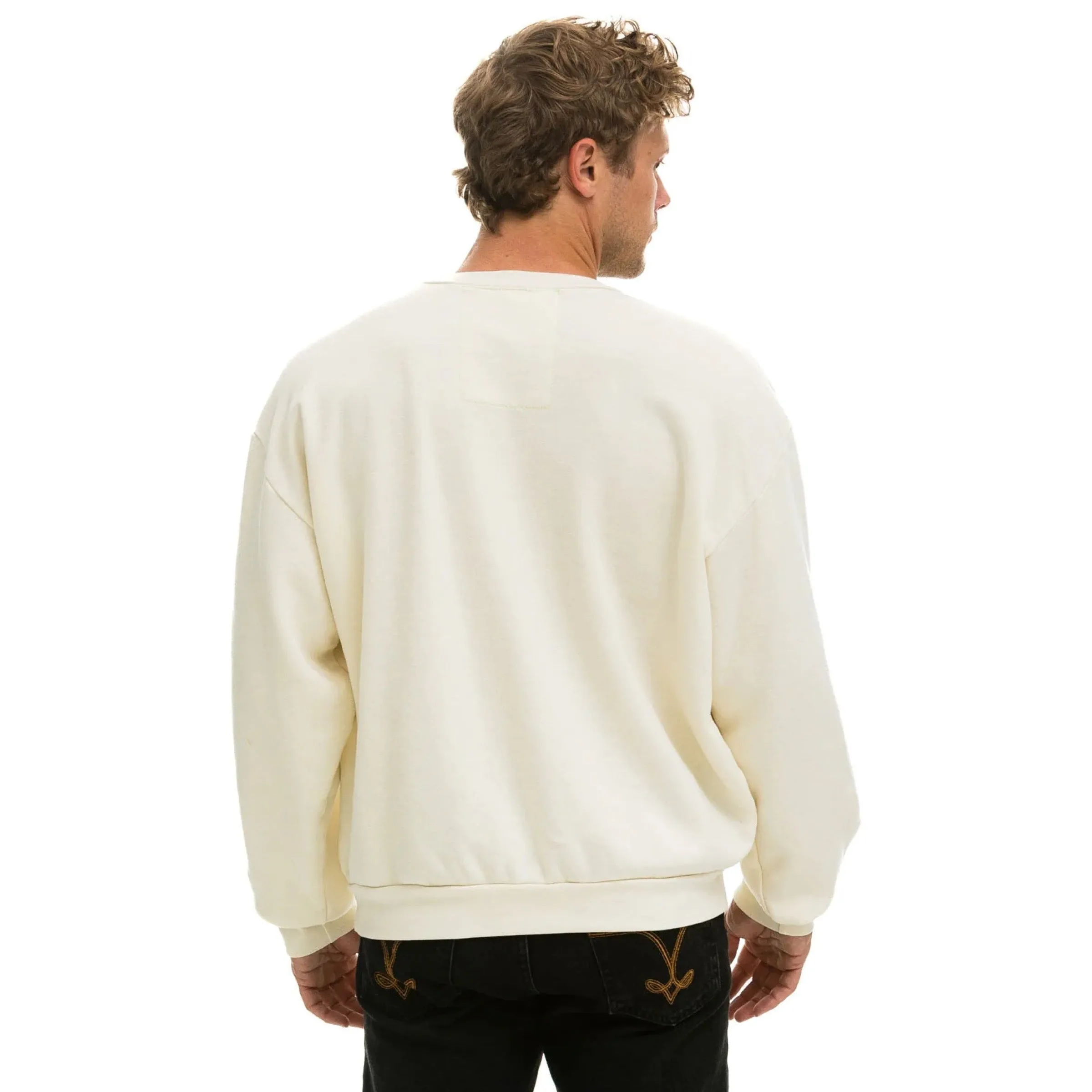 Logo Crew Sweatshirt Vintage White